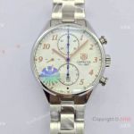 Swiss Tag Heuer Carrera Cal.1887 SS White Dial Rose gold Markers Copy Watch